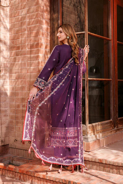 Farasha | Kaavish Lawn 24 | SHADOW BERRY by Farasha - Designer Dress - Type: Ladies Clothes - Available at Libayah - 100% Original