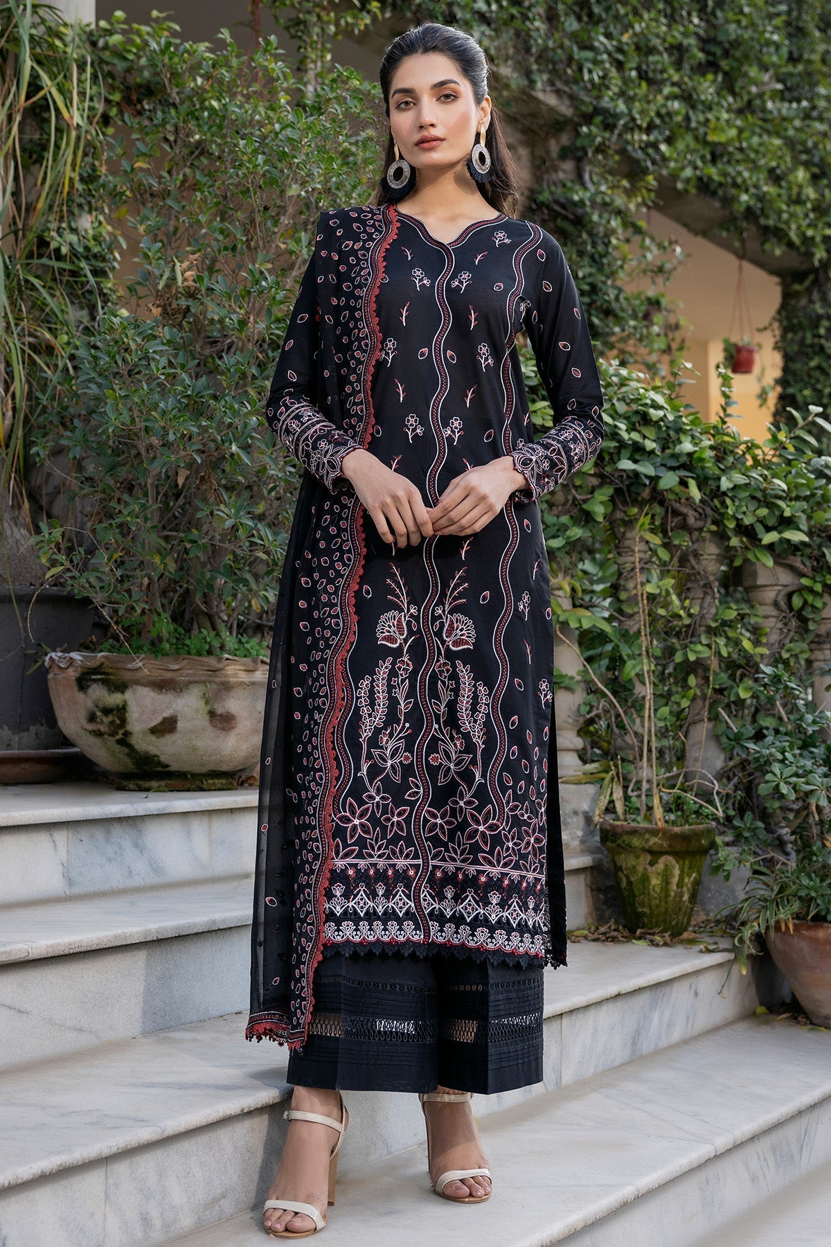Farasha | Summer Weaves Embroidered Lawn | Black Rose by Farasha - Designer Dress - Type: Ladies Clothes - Available at Libayah - 100% Original