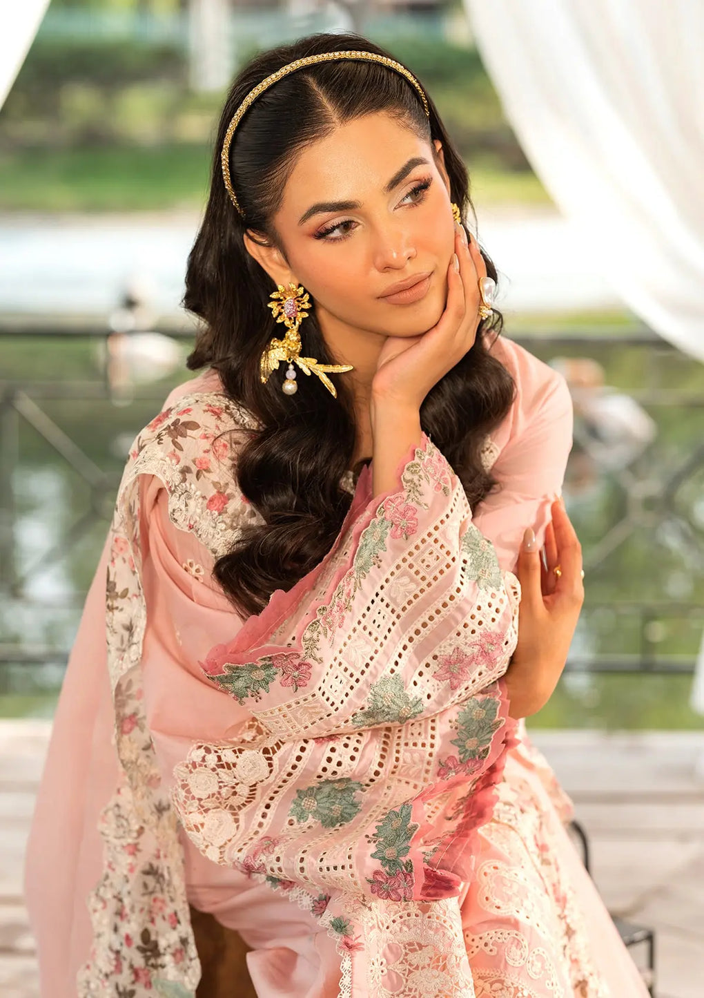Elaf Premium | Luxury Lawn 25 | ELH-1B SOPHIA by Elaf Premium - Designer Dress - Type: Ladies Clothes - Available at Libayah - 100% Original