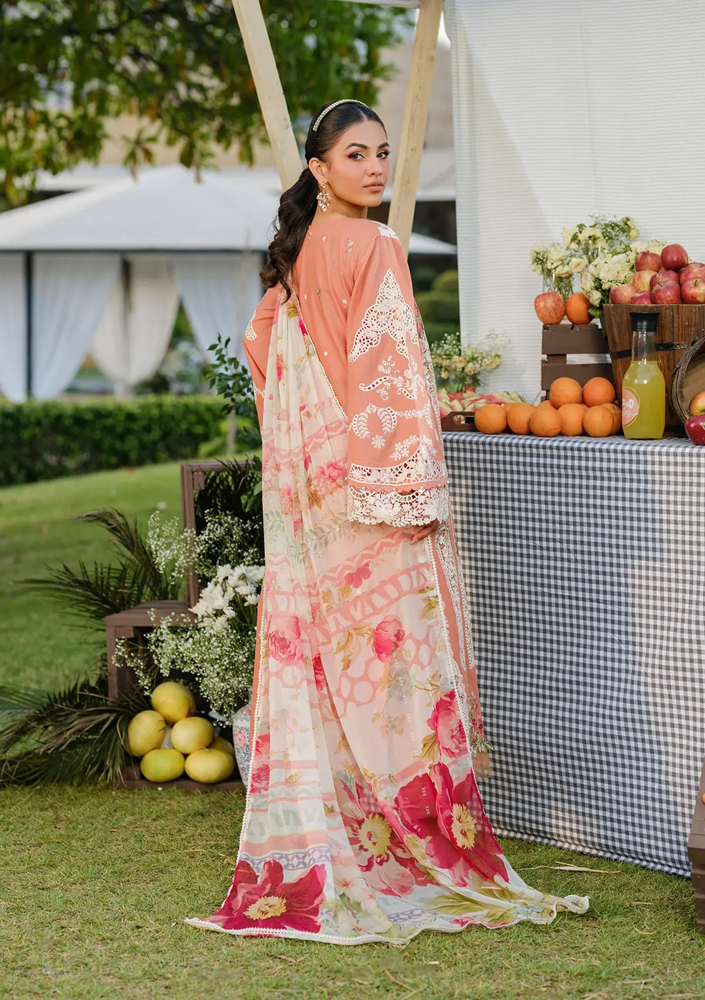 Elaf Premium | Luxury Lawn 25 | ELH-5A AUTUMN DREAM by Elaf Premium - Designer Dress - Type: Ladies Clothes - Available at Libayah - 100% Original