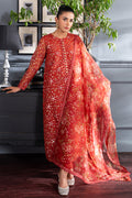 Cross Stitch | Luxury Pret | SCARLET BLOOM by Cross Stitch - Designer Dress - Type: Luxury - Available at Libayah - 100% Original