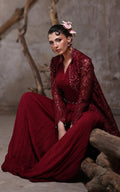 Threads and Motifs | Formal Dresses 25 | Organza Jacket With Crushed Trouser by Threads and Motifs - Designer Dress  - Type : Ladies Clothes - Available at Libayah - 100% Original 