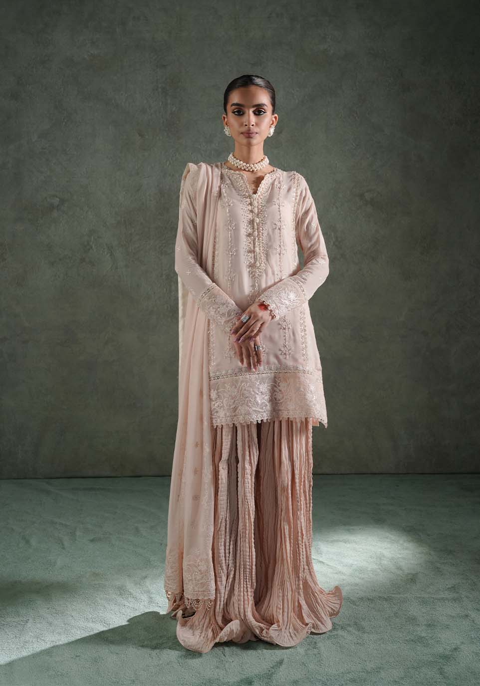 Zarqash | Lakhnawi Festive Chiffon 24 |  ZQL 008A HAIYA by Zarqash - Designer Dress - Type: Ladies Clothes - Available at Libayah - 100% Original