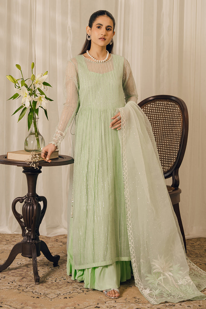 Cross Stitch | Luxury Pret | MINT BLOOM by Cross Stitch - Designer Dress - Type: Luxury - Available at Libayah - 100% Original