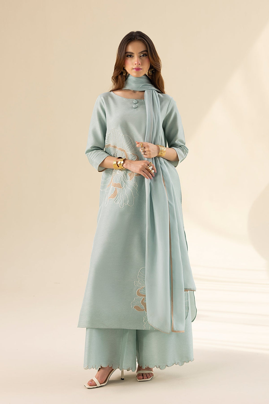 Erum Khan | Lillia Summer Edit | Aqua Breeze by Erum Khan - Designer Dress - Type: Ladies Clothes - Available at Libayah - 100% Original