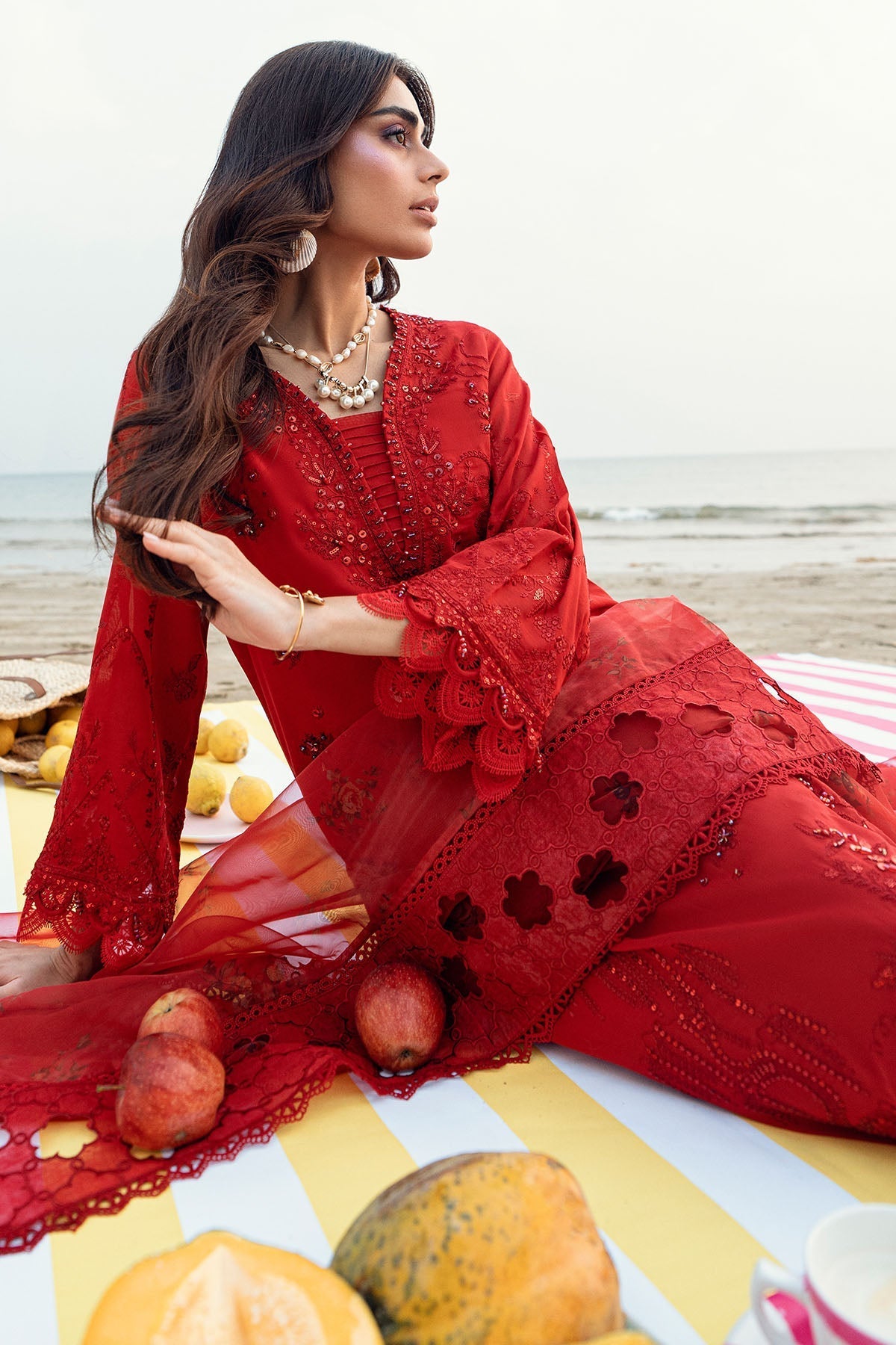 Nureh | Khuwab Luxury Lawn | NE-147 by Nureh - Designer Dress - Type: Ladies Clothes - Available at Libayah - 100% Original