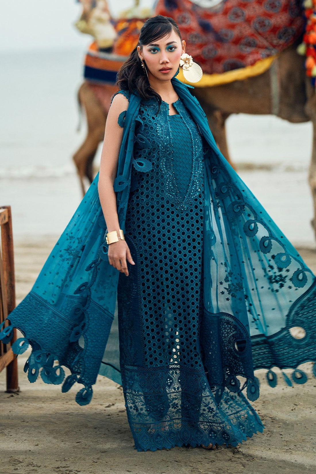 Nureh | Khuwab Luxury Lawn | NE-148 by Nureh - Designer Dress - Type: Ladies Clothes - Available at Libayah - 100% Original