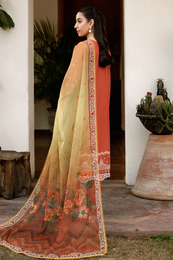 Farasha | Summer Weaves Embroidered Lawn | Orange Petal by Farasha - Designer Dress - Type: Ladies Clothes - Available at Libayah - 100% Original