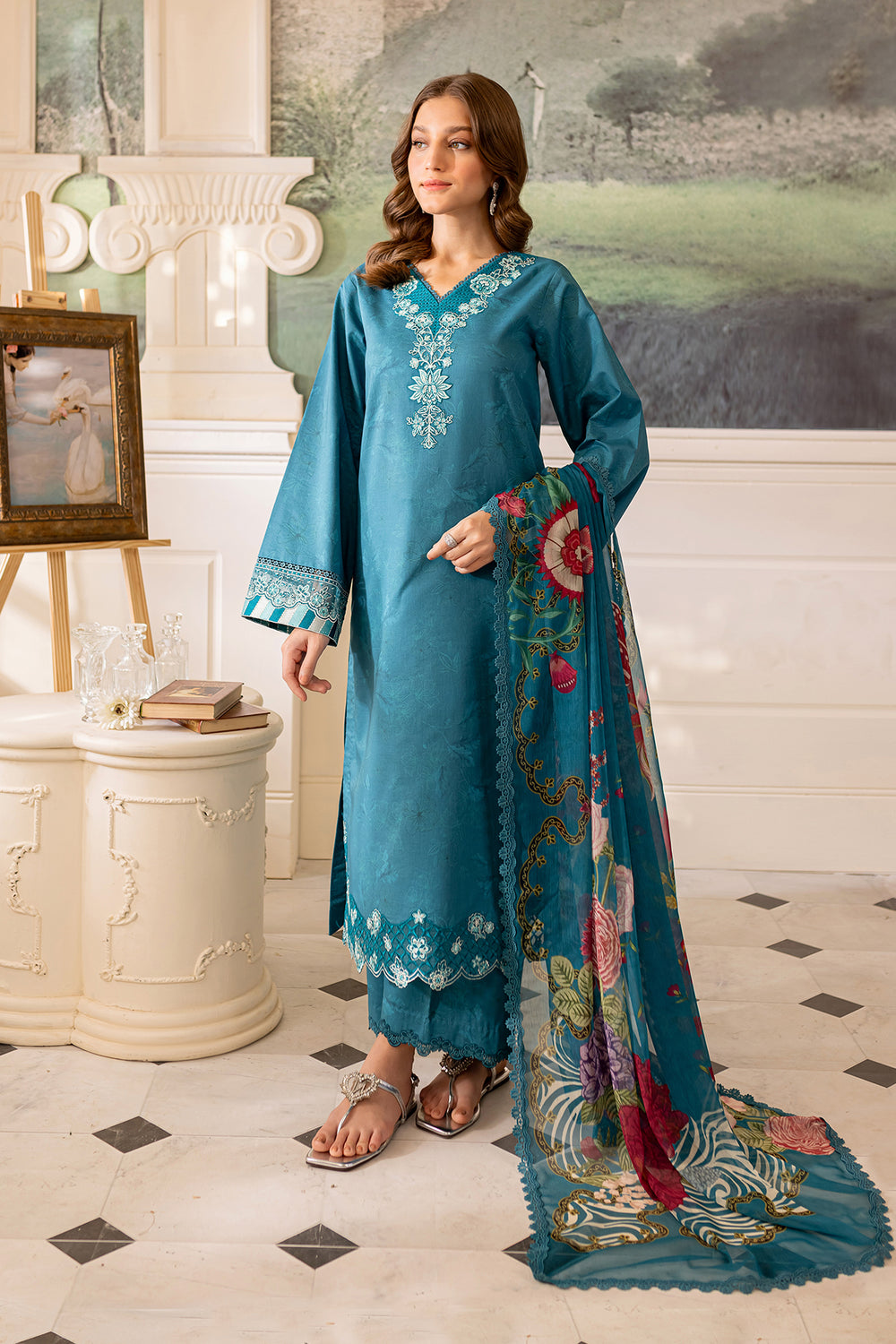 Farasha | Seraya Lawn 24 | PERIWINKLE by Farasha - Designer Dress - Type: Ladies Clothes - Available at Libayah - 100% Original