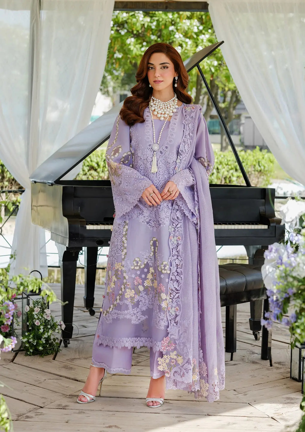 Elaf Premium | Luxury Lawn 25 | ELH-3A PARIS HUES by Elaf Premium - Designer Dress - Type: Ladies Clothes - Available at Libayah - 100% Original