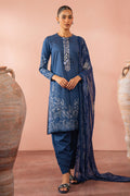 Cross Stitch | Cambric Lawn 24 | ORNATE BLUE by Cross Stitch - Designer Dress - Type: Casuals - Available at Libayah - 100% Original