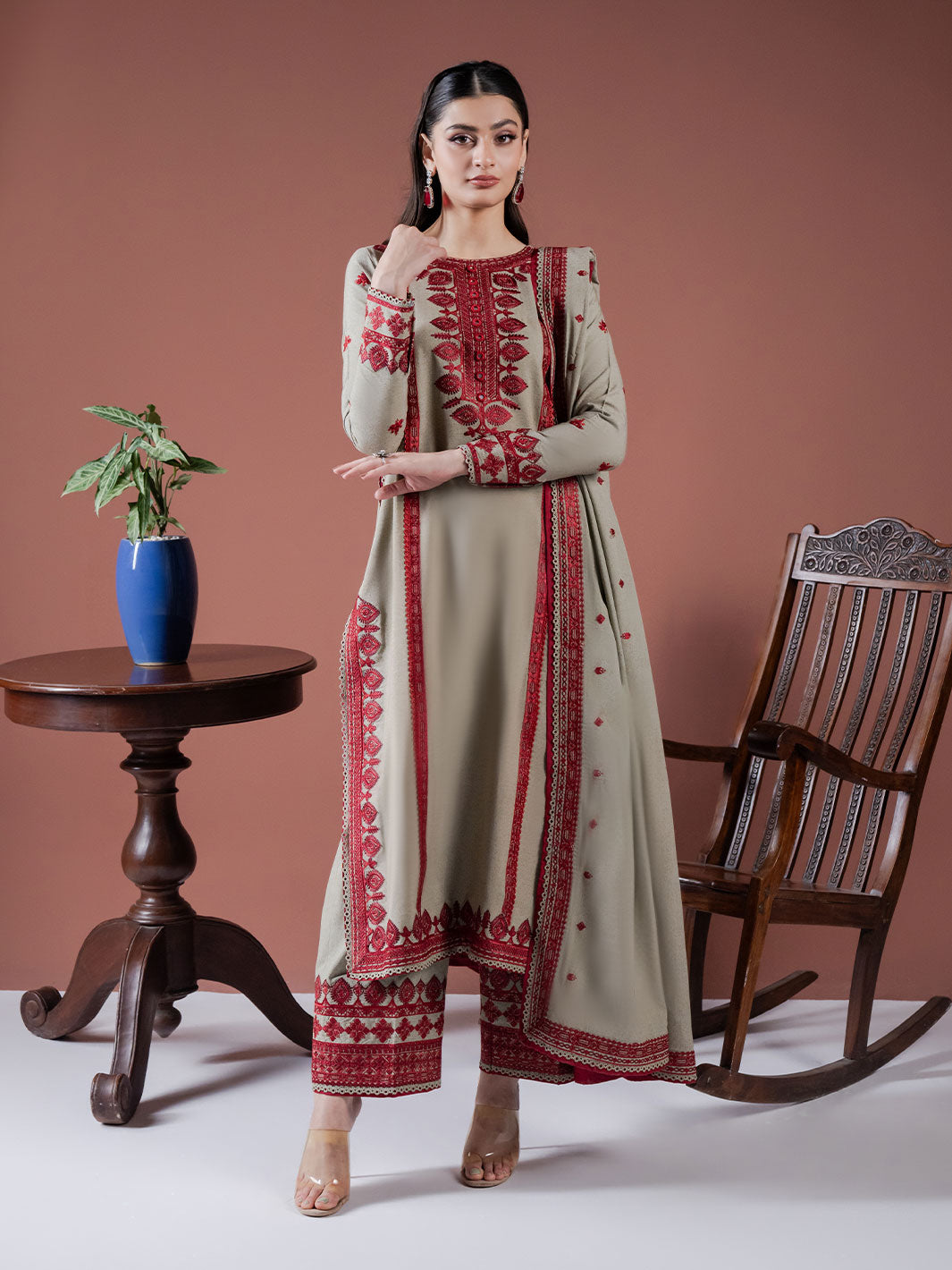 Faiza Faisal | Winter Edit 2024 | SAFFA by Faiza Faisal - Designer Dress - Type: Ladies Clothes - Available at Libayah - 100% Original