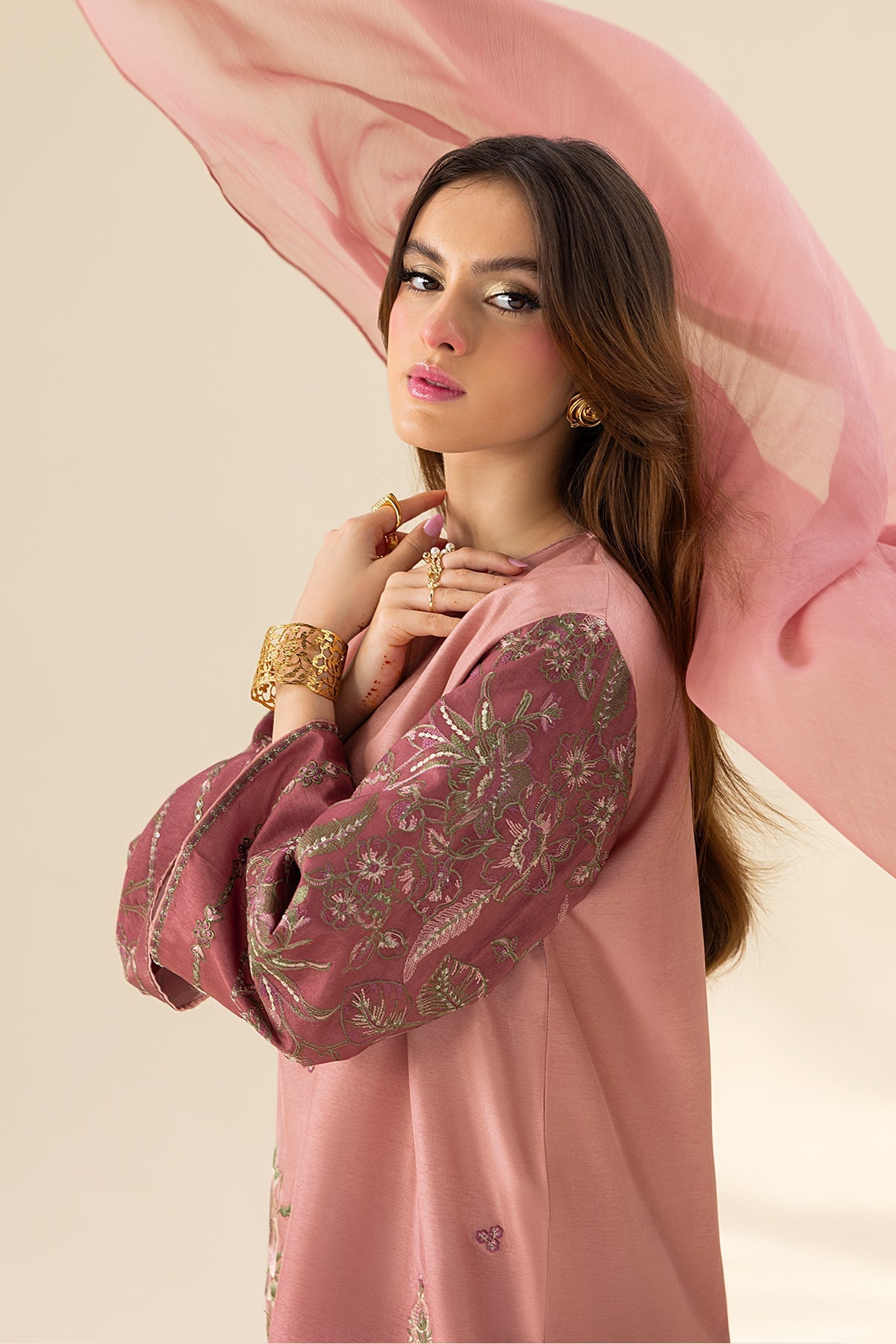 Erum Khan | Lillia Summer Edit | Vintage Rose by Erum Khan - Designer Dress - Type: Ladies Clothes - Available at Libayah - 100% Original