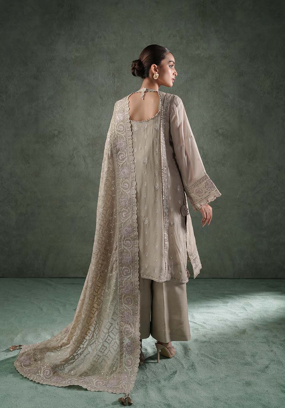 Zarqash | Lakhnawi Festive Chiffon 24 |  ZQL 007A HAZEL by Zarqash - Designer Dress - Type: Ladies Clothes - Available at Libayah - 100% Original