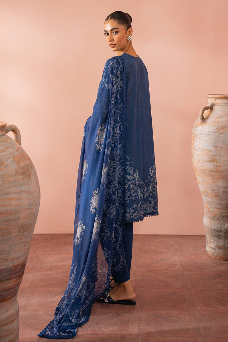 Cross Stitch | Cambric Lawn 24 | ORNATE BLUE by Cross Stitch - Designer Dress - Type: Casuals - Available at Libayah - 100% Original