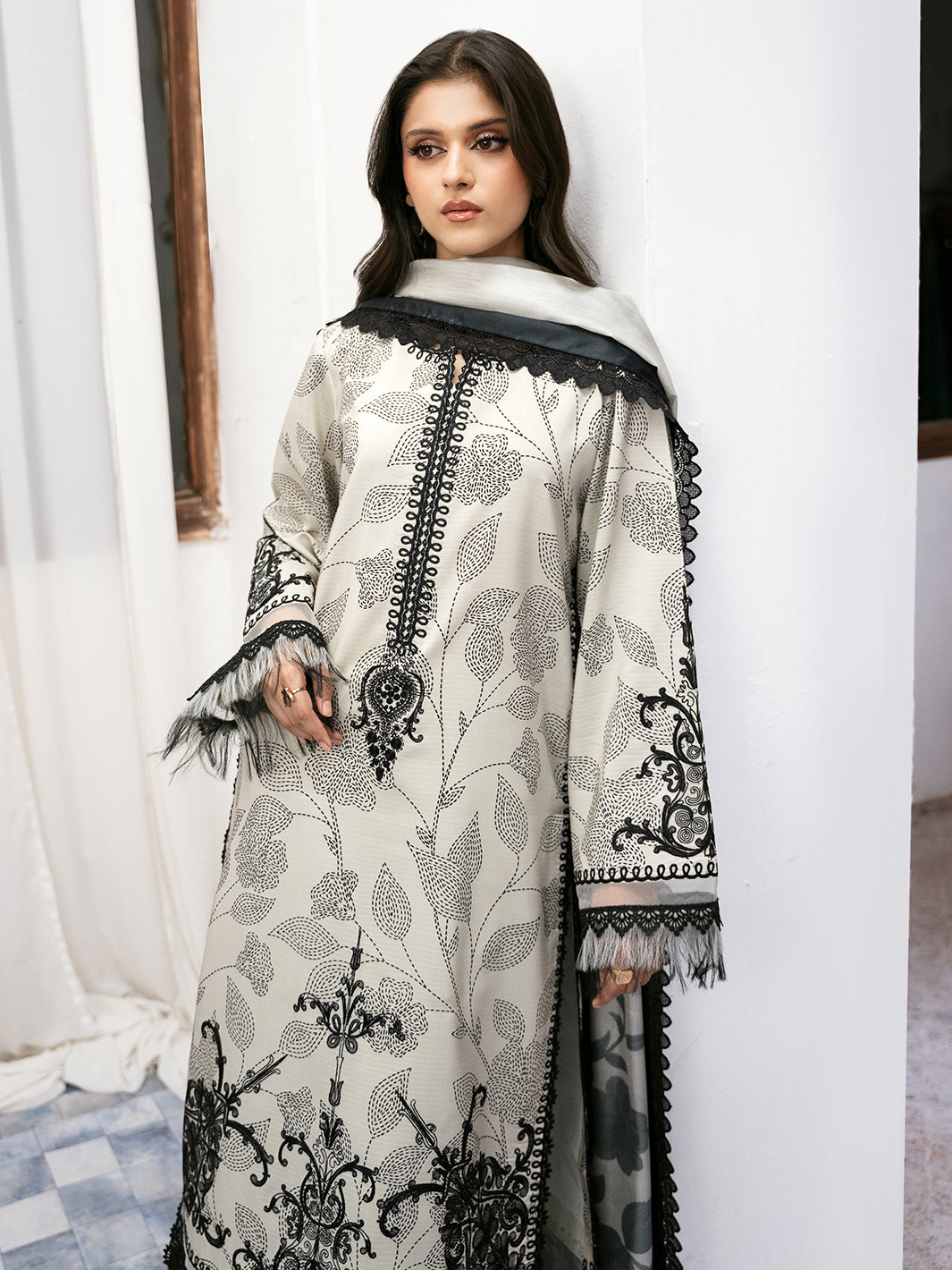 Bin Ilyas | Noura Viscose 24 | 73-B by Bin Ilyas - Designer Dress - Type: Ladies Clothes - Available at Libayah - 100% Original