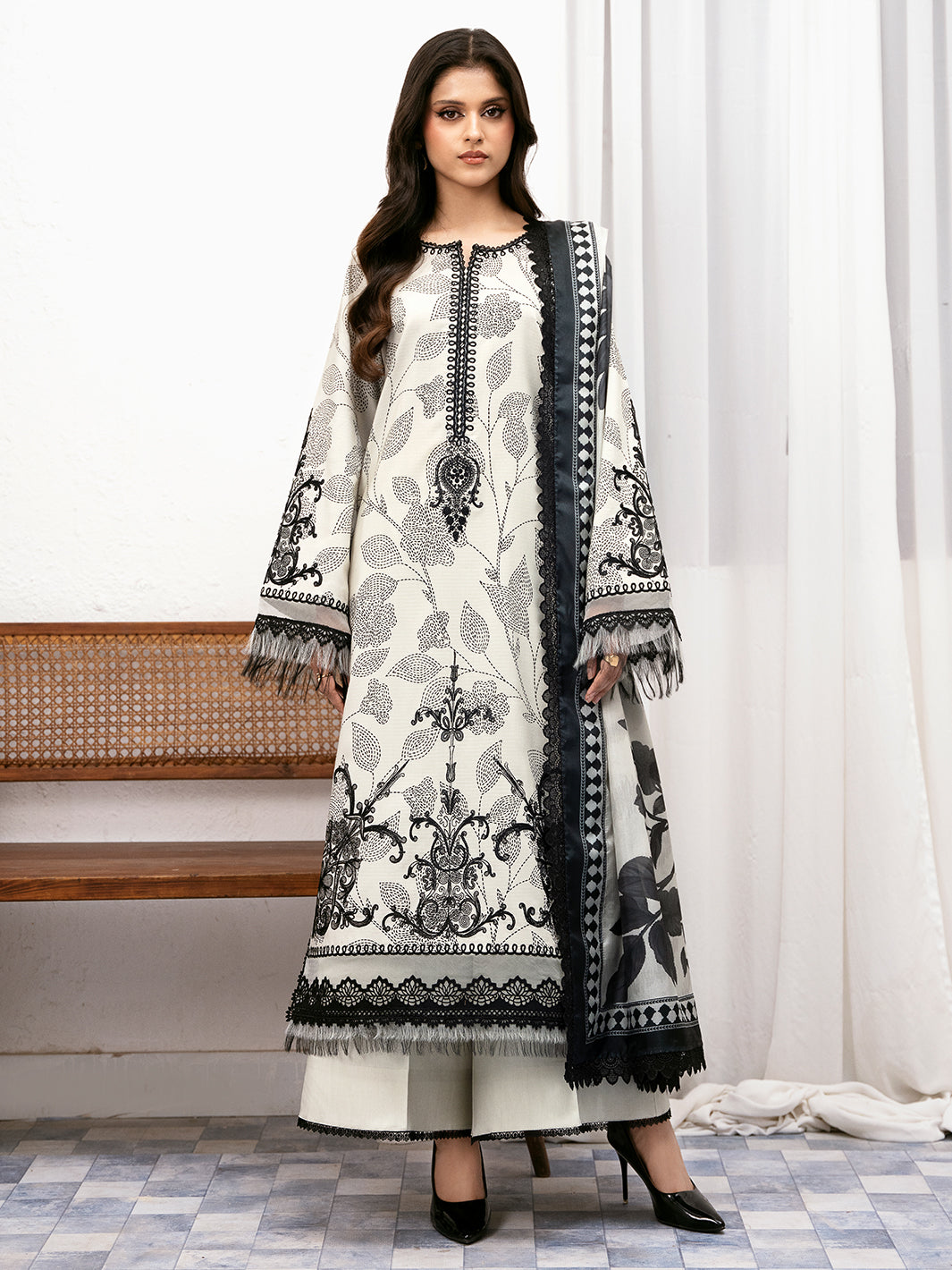 Bin Ilyas | Noura Viscose 24 | 73-B by Bin Ilyas - Designer Dress - Type: Ladies Clothes - Available at Libayah - 100% Original