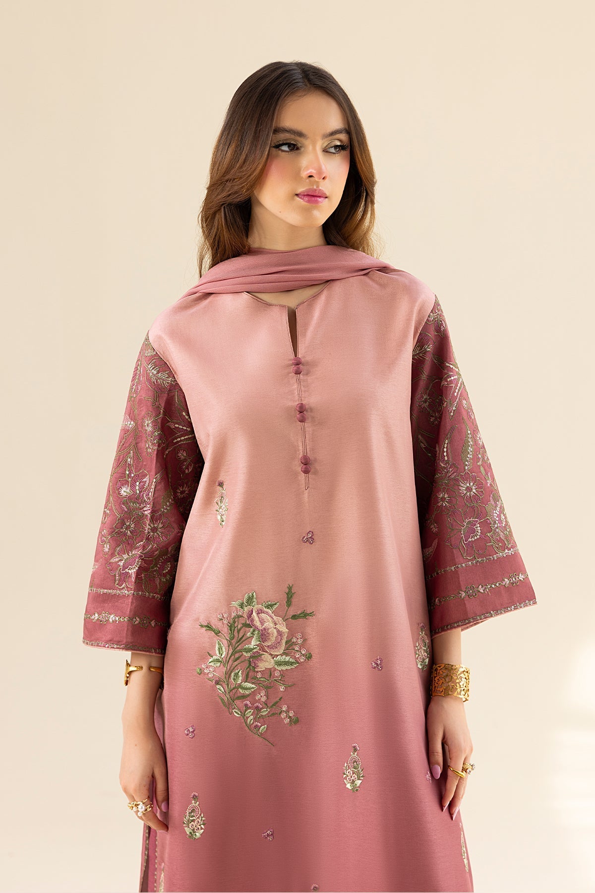 Erum Khan | Lillia Summer Edit | Vintage Rose by Erum Khan - Designer Dress - Type: Ladies Clothes - Available at Libayah - 100% Original