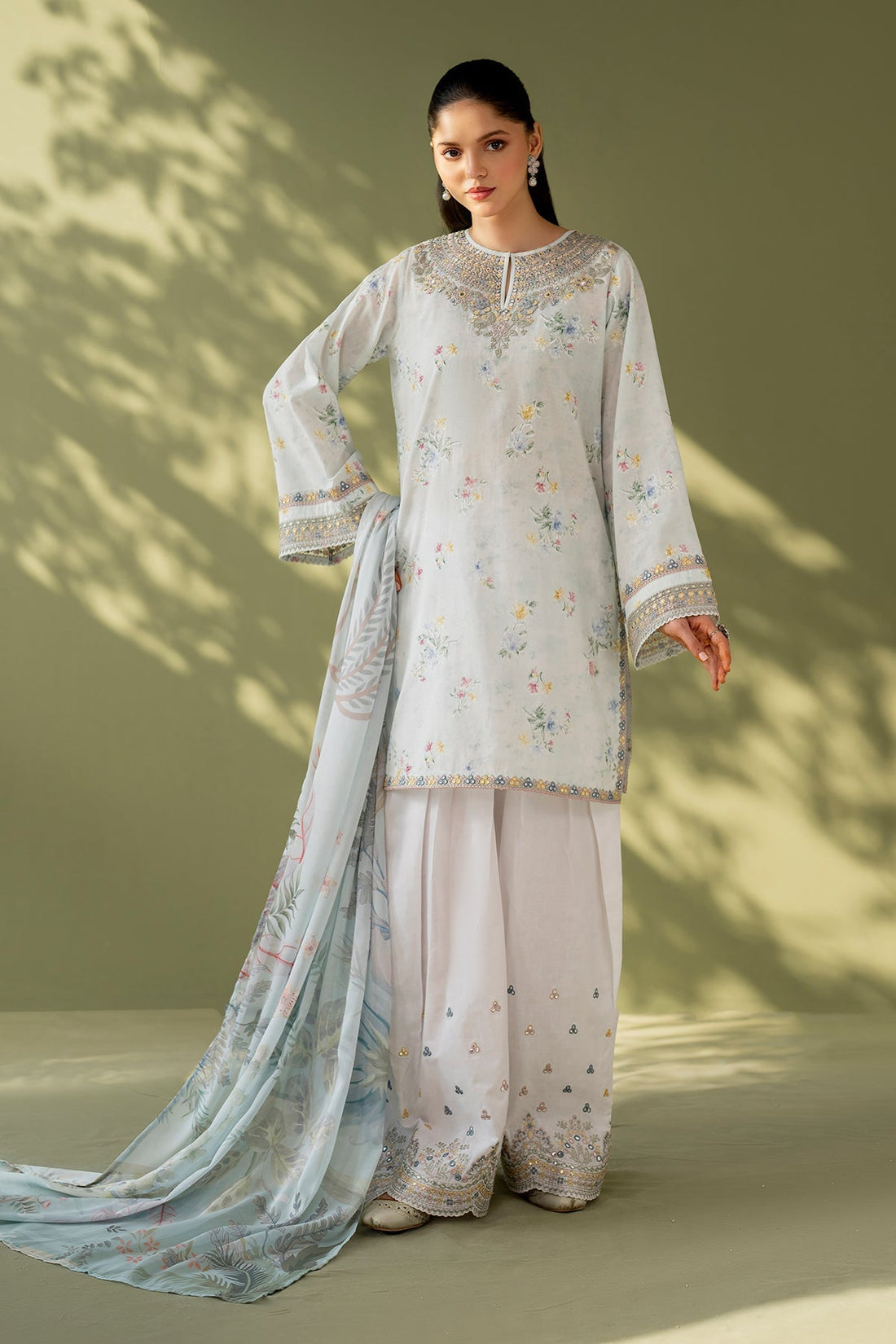 Baroque | Eid Printique | EMBROIDERED PRINTED LAWN UF-4170 by Baroque - Designer Dress - Type: Ladies Clothes - Available at Libayah - 100% Original