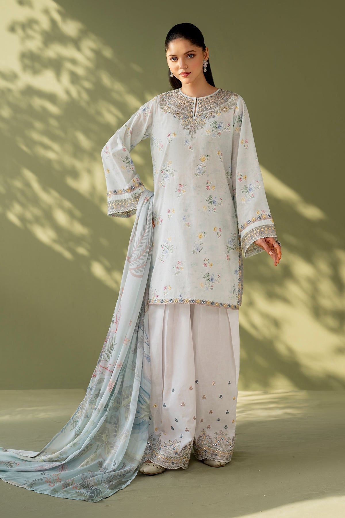 Baroque | Eid Printique | EMBROIDERED PRINTED LAWN UF-4170 by Baroque - Designer Dress - Type: Ladies Clothes - Available at Libayah - 100% Original