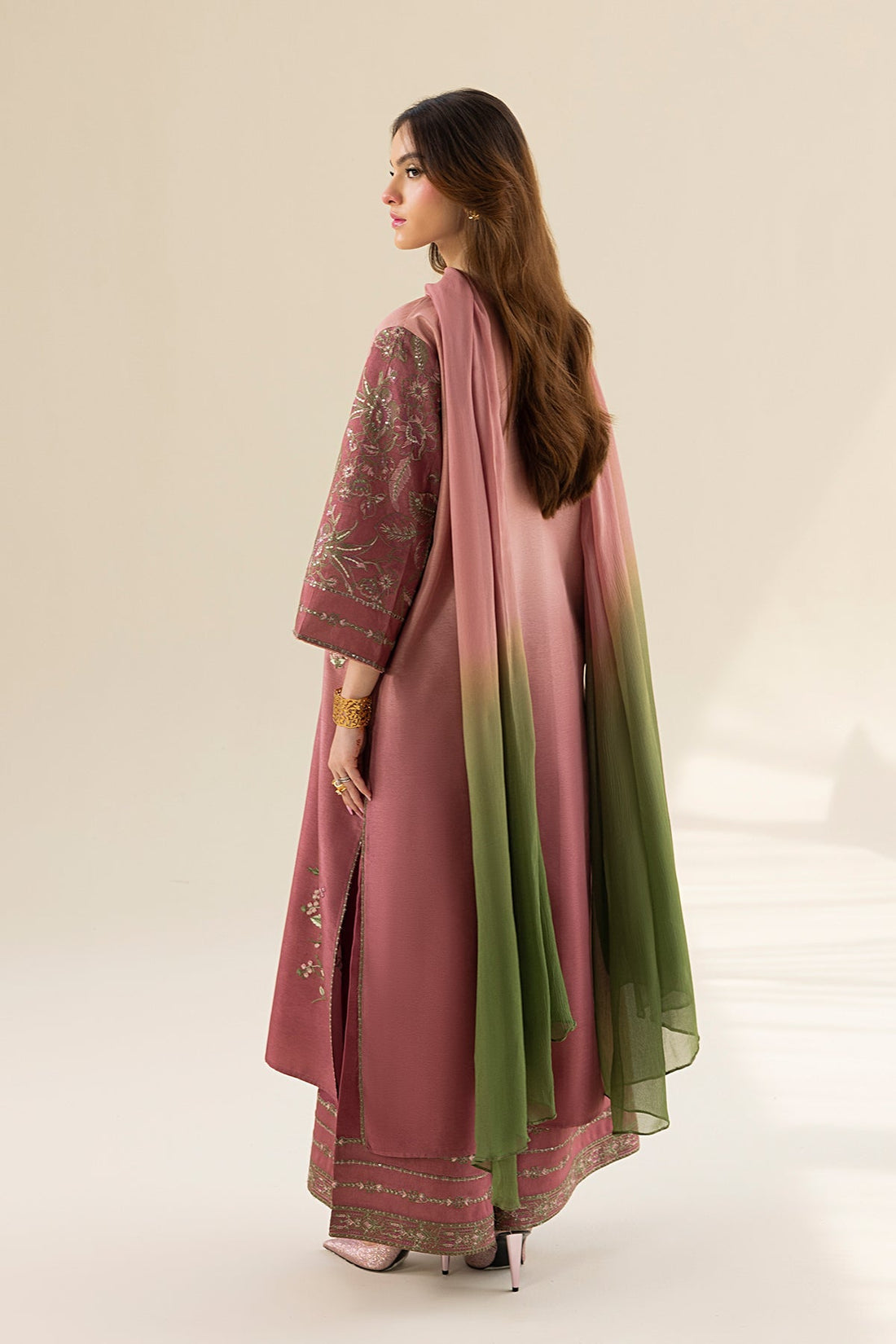 Erum Khan | Lillia Summer Edit | Vintage Rose by Erum Khan - Designer Dress - Type: Ladies Clothes - Available at Libayah - 100% Original