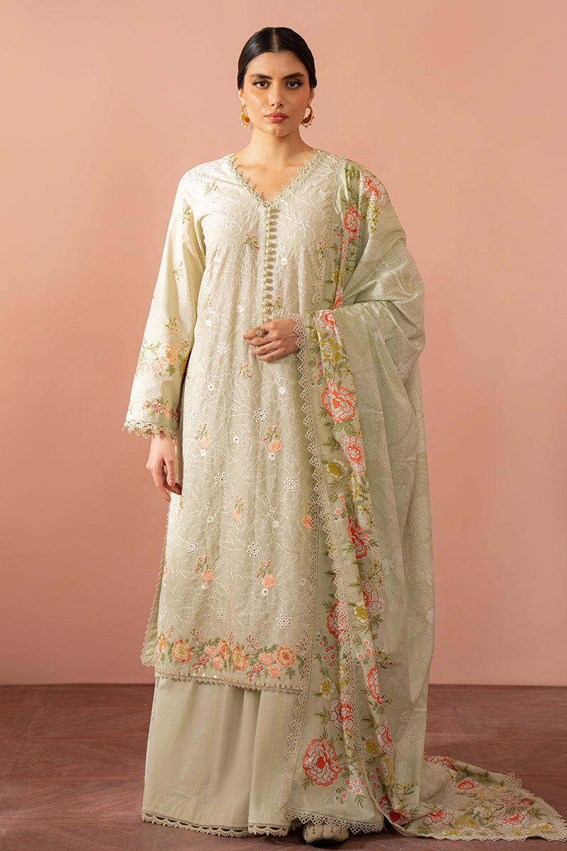 Cross Stitch | Cambric Lawn 24 | PISTACHIO FROST by Cross Stitch - Designer Dress - Type: Casuals - Available at Libayah - 100% Original