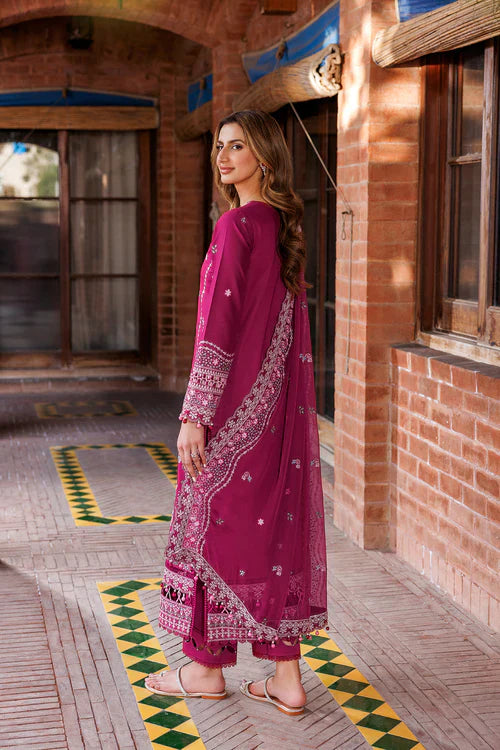 Farasha | Kaavish Lawn 24 | ROSY SOMBER by Farasha - Designer Dress - Type: Ladies Clothes - Available at Libayah - 100% Original