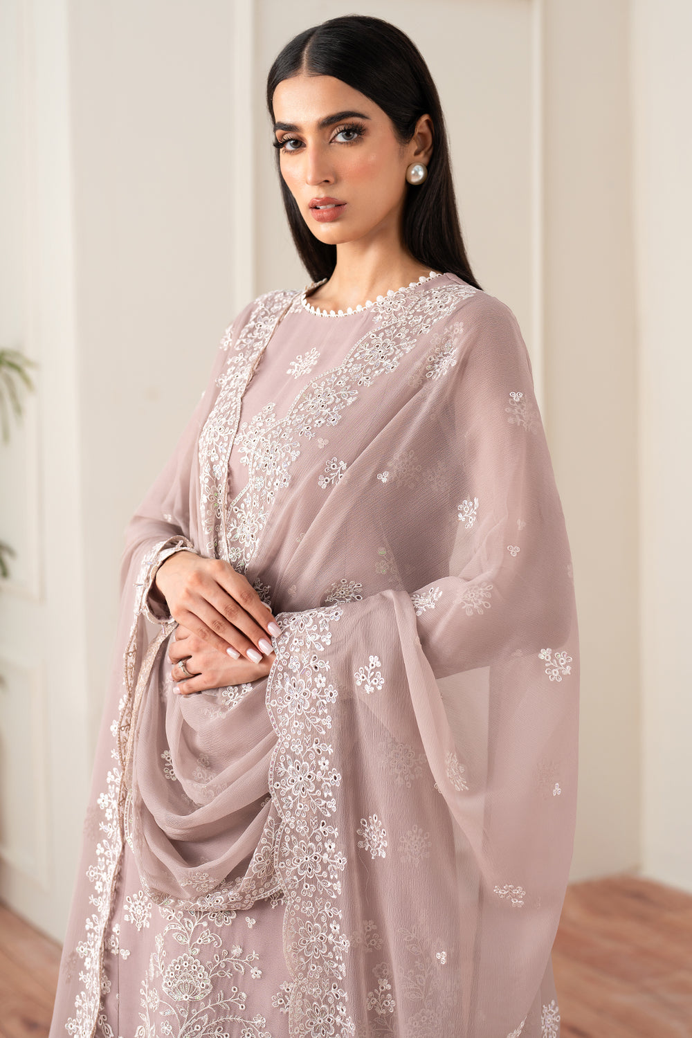 Farasha | Essence Formals 25 | Powder Bloom by Farasha - Designer Dress  - Type : Ladies Clothes - Available at Libayah - 100% Original 