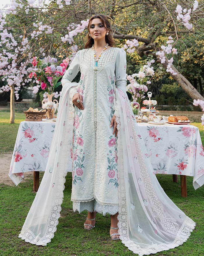 Zevk | Flora Festive Lawn | JASMINE by Zevk - Designer Dress - Type: Ladies Clothes - Available at Libayah - 100% Original