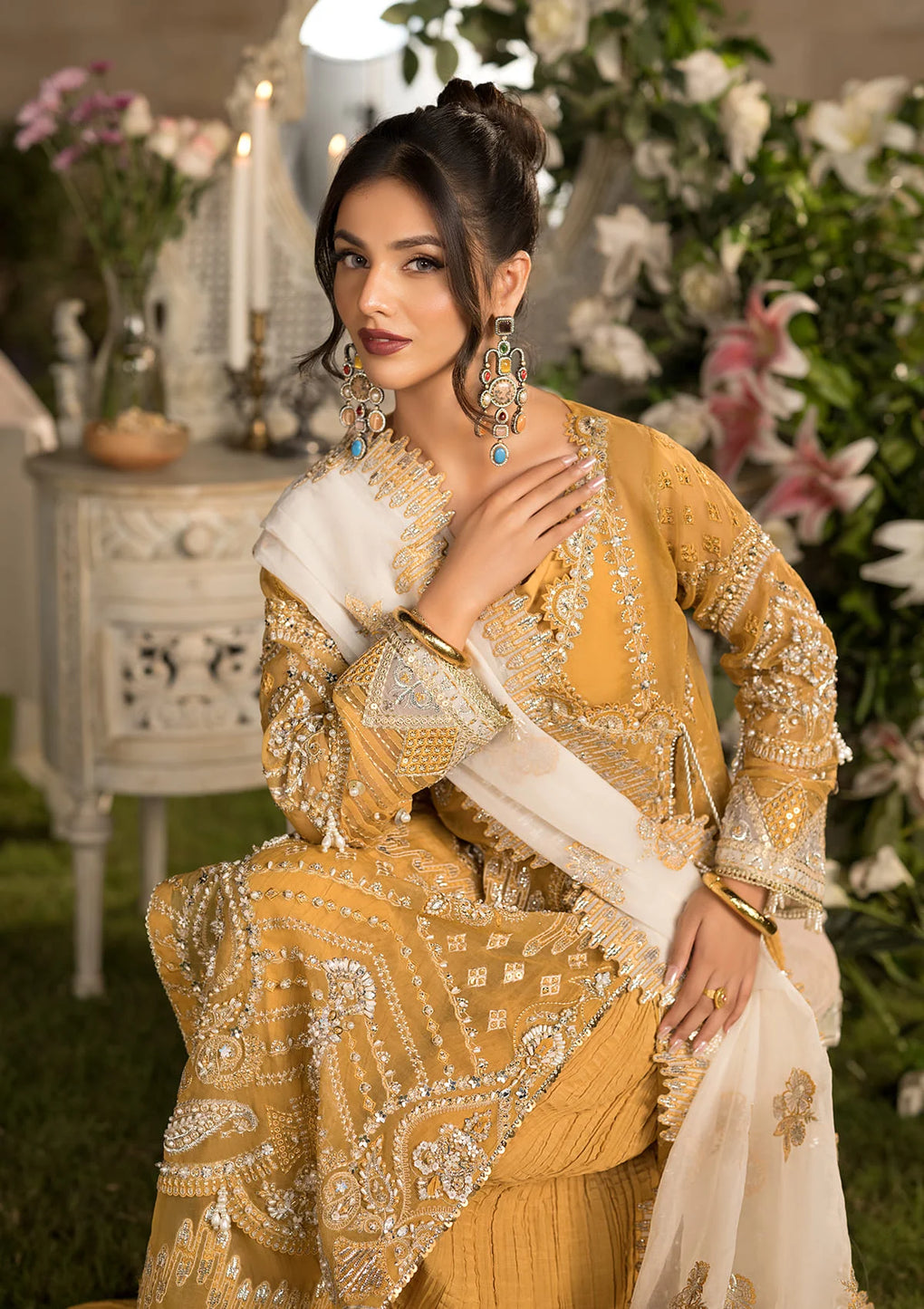 Elaf Premium | Formal Handwork Collection | EFH-07 SAHAR by Elaf Premium - Designer Dress - Type: Ladies Clothes - Available at Libayah - 100% Original