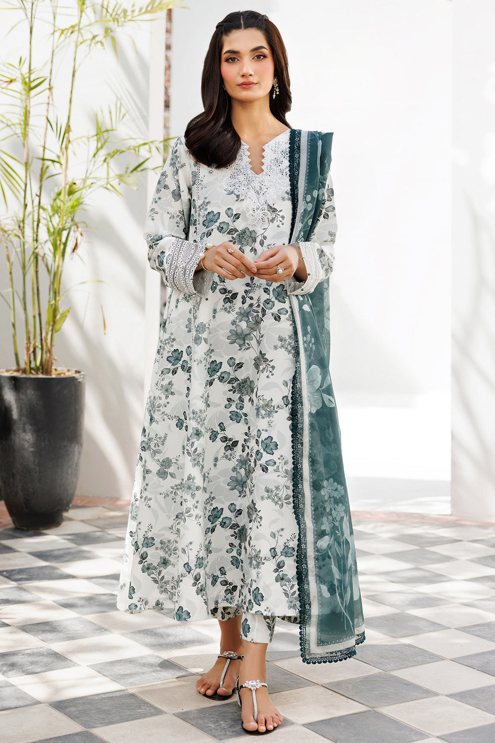 Farasha | Printed Essentials | Smokey Sea by Farasha - Designer Dress  - Type : Ladies Clothes - Available at Libayah - 100% Original 