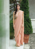 Purple Haze Pret Studio | Apsara Formals | Salmon Pink Saree Pants by Purple Haze - Designer Dress - Type: Ladies Clothes - Available at Libayah - 100% Original