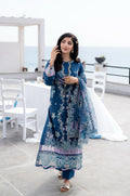 Aabyaan | Saagar Luxury Lawn 25 | AZURA (AS-03) by Aabyaan - Designer Dress - Type: Ladies Clothes - Available at Libayah - 100% Original
