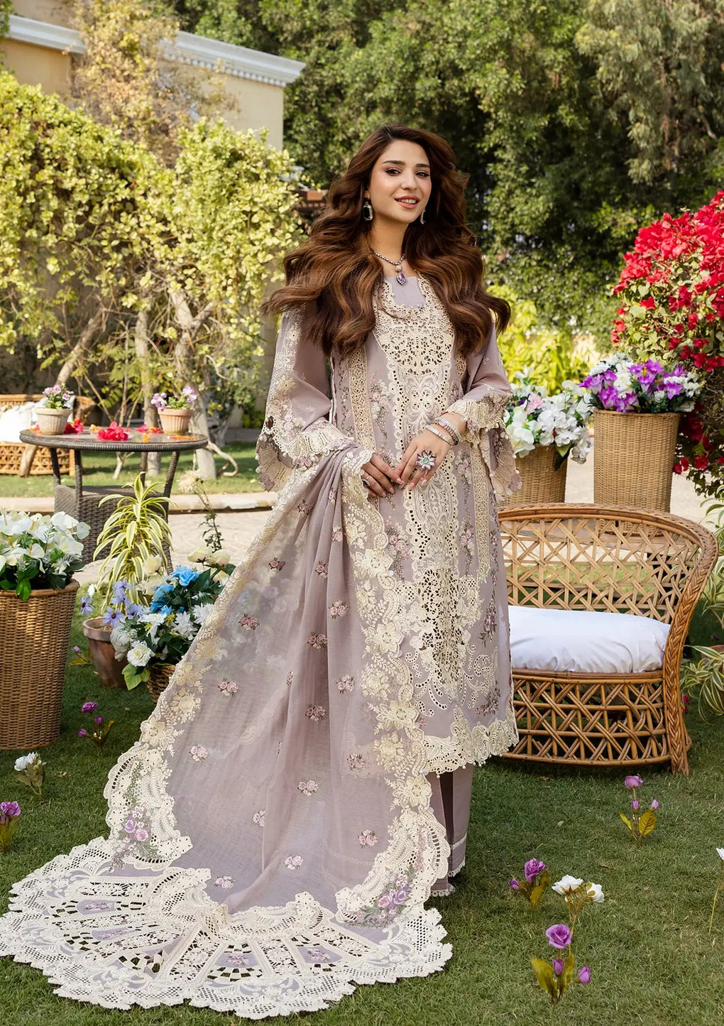 Elaf Premium | Luxury Lawn 25 | ELM-1A RAHA by Elaf Premium - Designer Dress - Type: Ladies Clothes - Available at Libayah - 100% Original