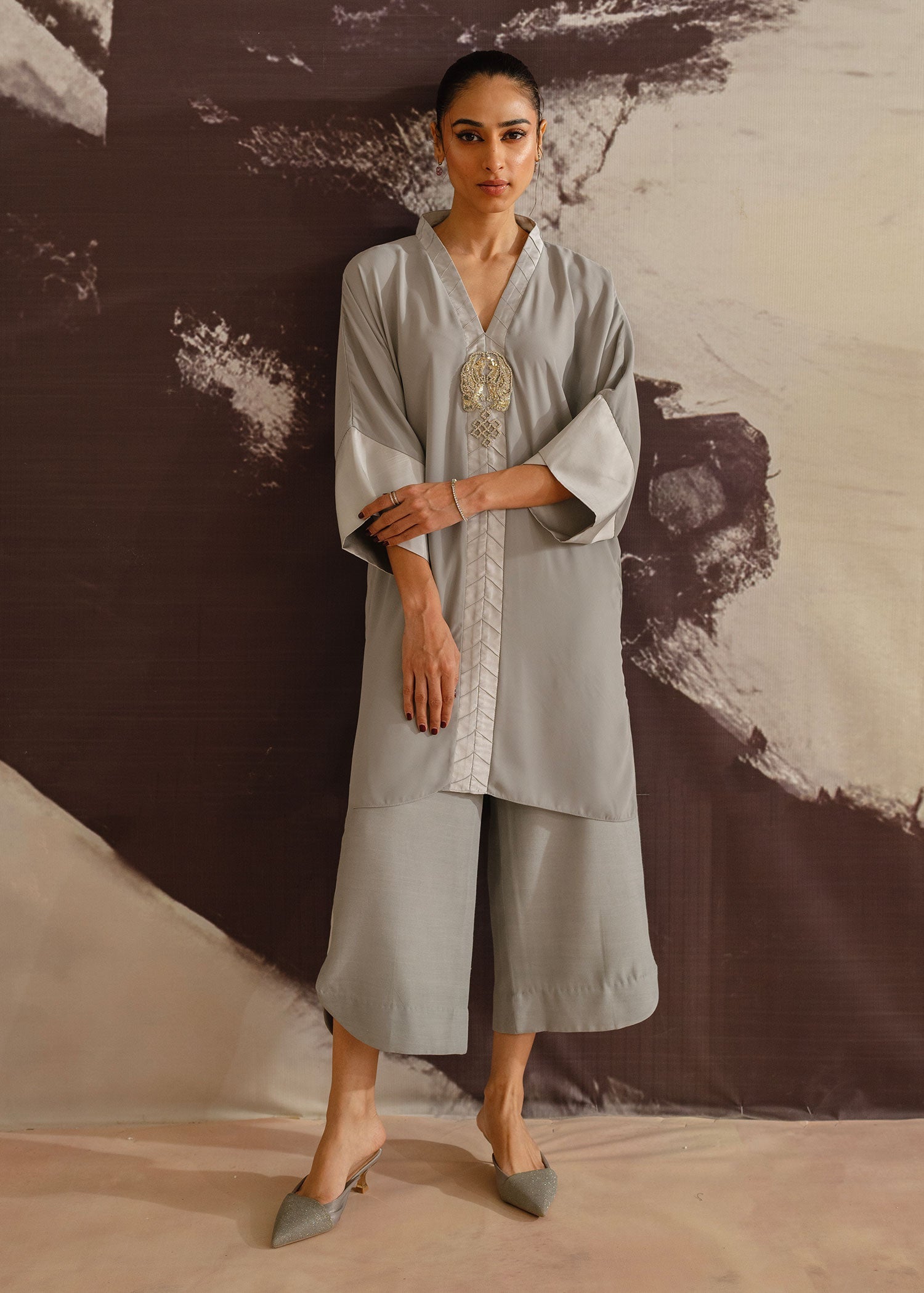 Mahgul | Eye of Cemal | Grey Jewel by Mahgul - Designer Dress - Type: Ladies Clothes - Available at Libayah - 100% Original