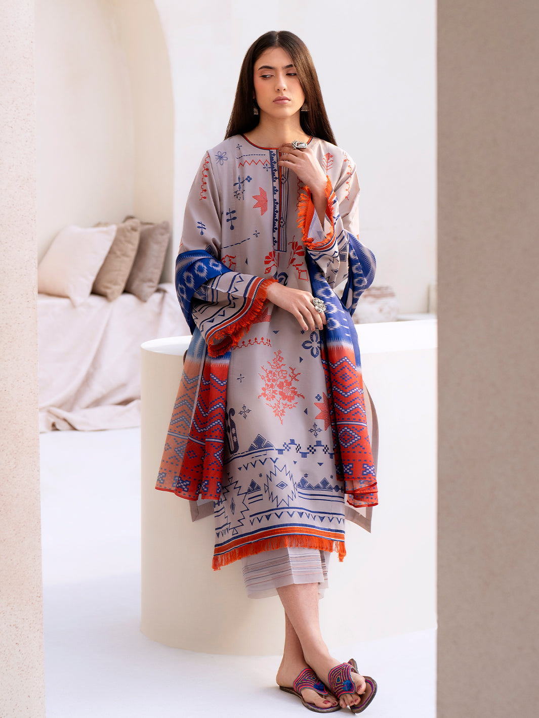 Bin Ilyas | Aaina Summer Edit 25 | 81 - B by Bin Ilyas - Designer Dress - Type: Ladies Clothes - Available at Libayah - 100% Original
