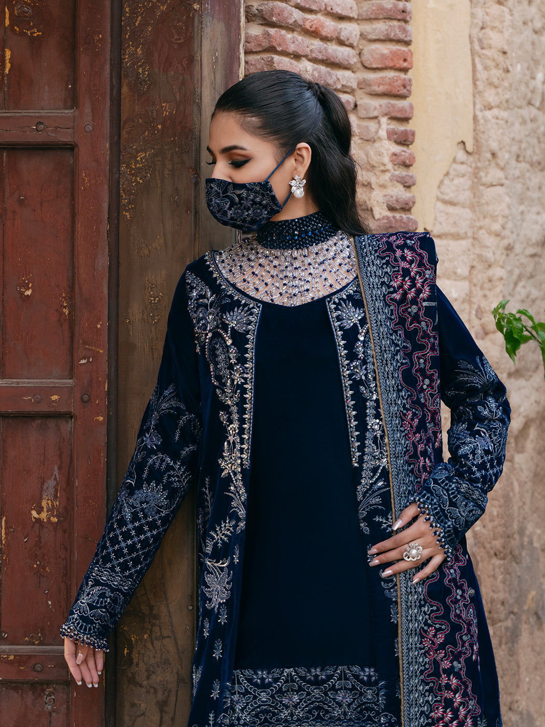 Flossie | Siara Velvet Formals | V-106 - B by Flossie - Designer Dress - Type: Ladies Clothes - Available at Libayah - 100% Original