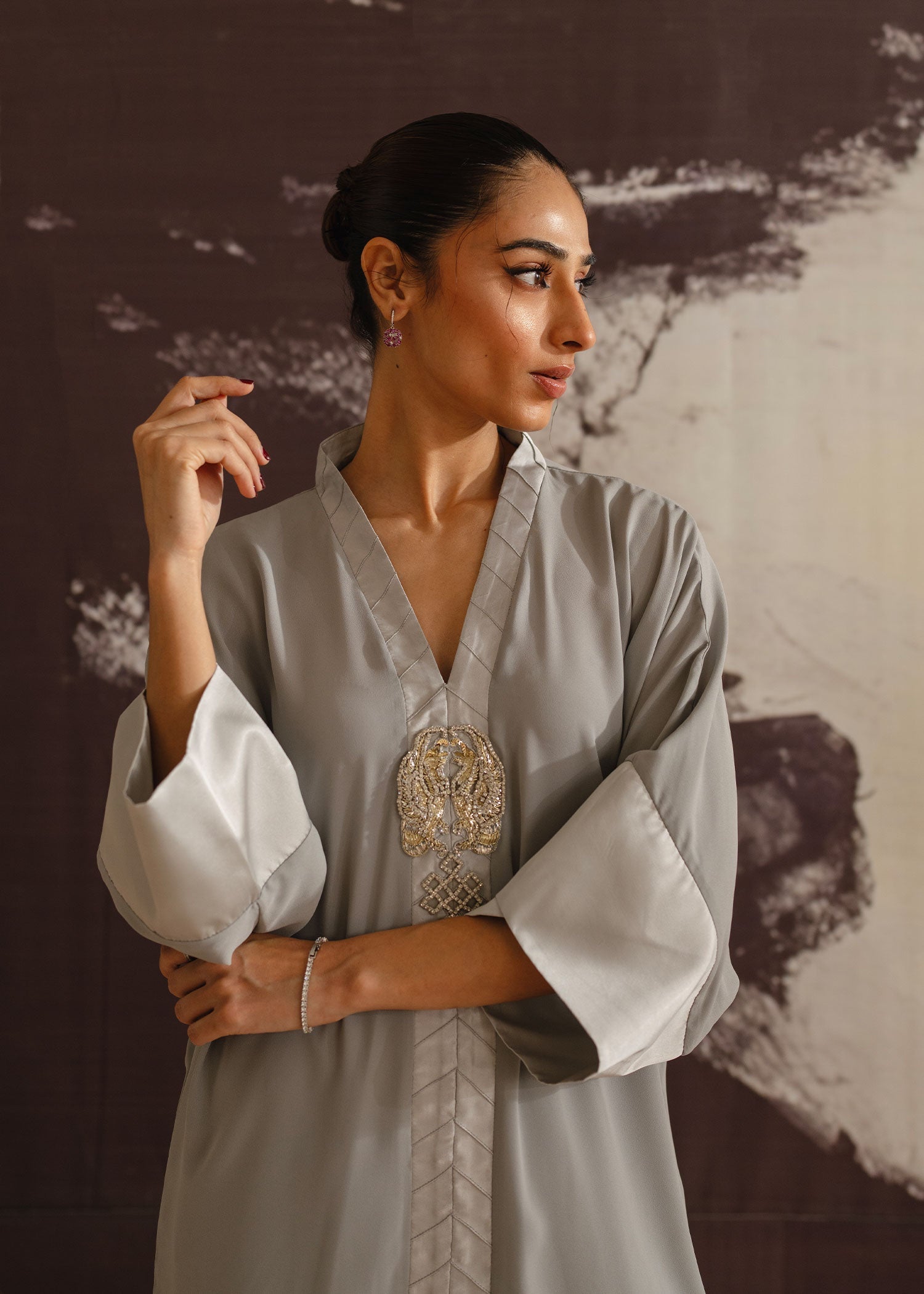 Mahgul | Eye of Cemal | Grey Jewel by Mahgul - Designer Dress - Type: Ladies Clothes - Available at Libayah - 100% Original