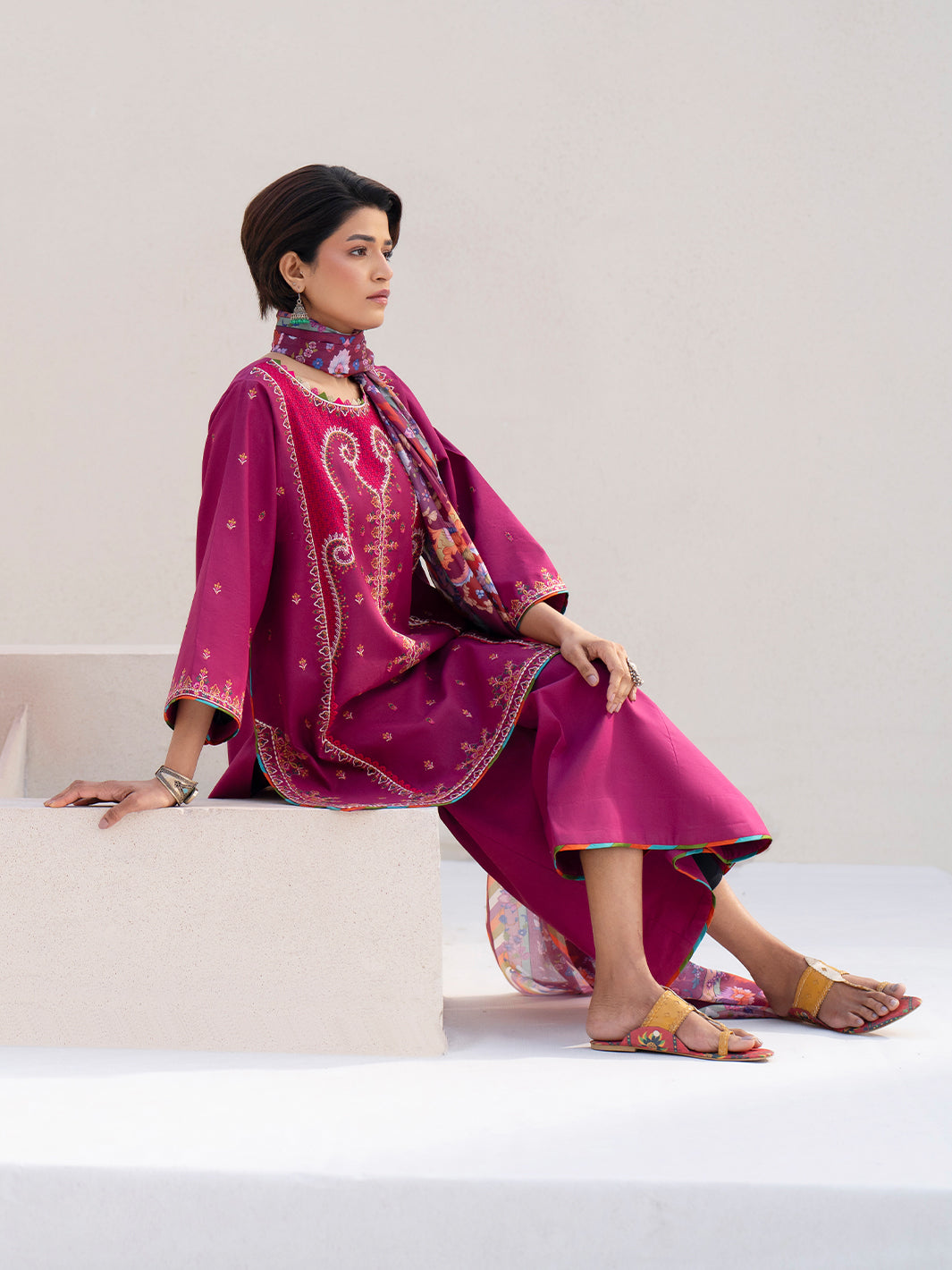 Bin Ilyas | Aaina Summer Edit 25 | 82 - A by Bin Ilyas - Designer Dress - Type: Ladies Clothes - Available at Libayah - 100% Original
