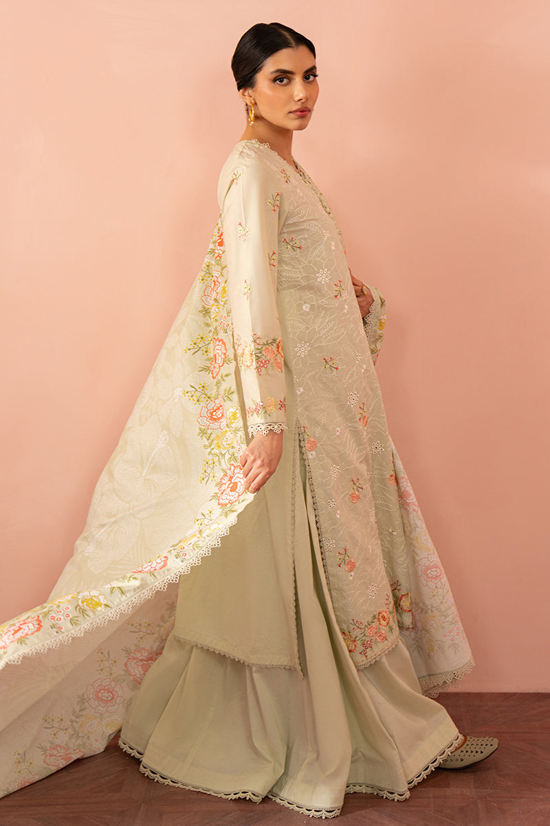 Cross Stitch | Cambric Lawn 24 | PISTACHIO FROST by Cross Stitch - Designer Dress - Type: Casuals - Available at Libayah - 100% Original