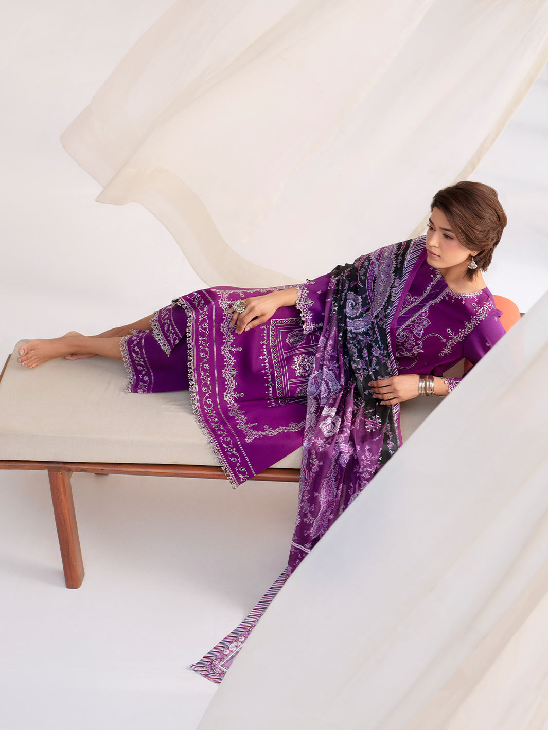 Bin Ilyas | Aaina Summer Edit 25 | 85 - A by Bin Ilyas - Designer Dress - Type: Ladies Clothes - Available at Libayah - 100% Original