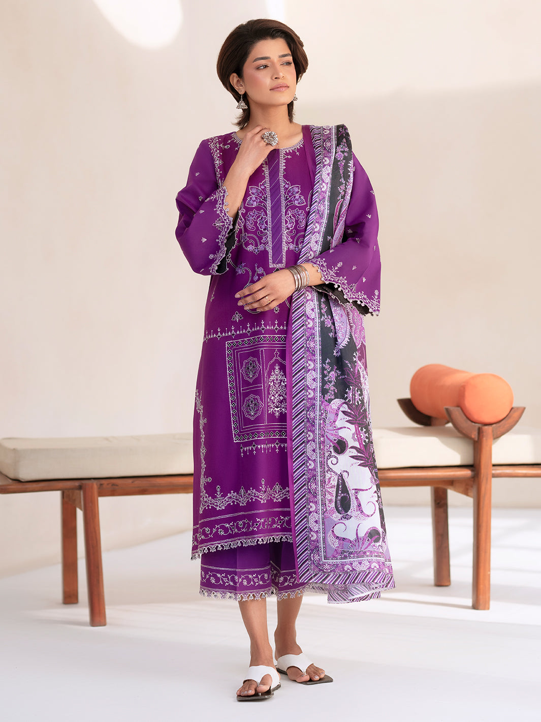 Bin Ilyas | Aaina Summer Edit 25 | 85 - A by Bin Ilyas - Designer Dress - Type: Ladies Clothes - Available at Libayah - 100% Original
