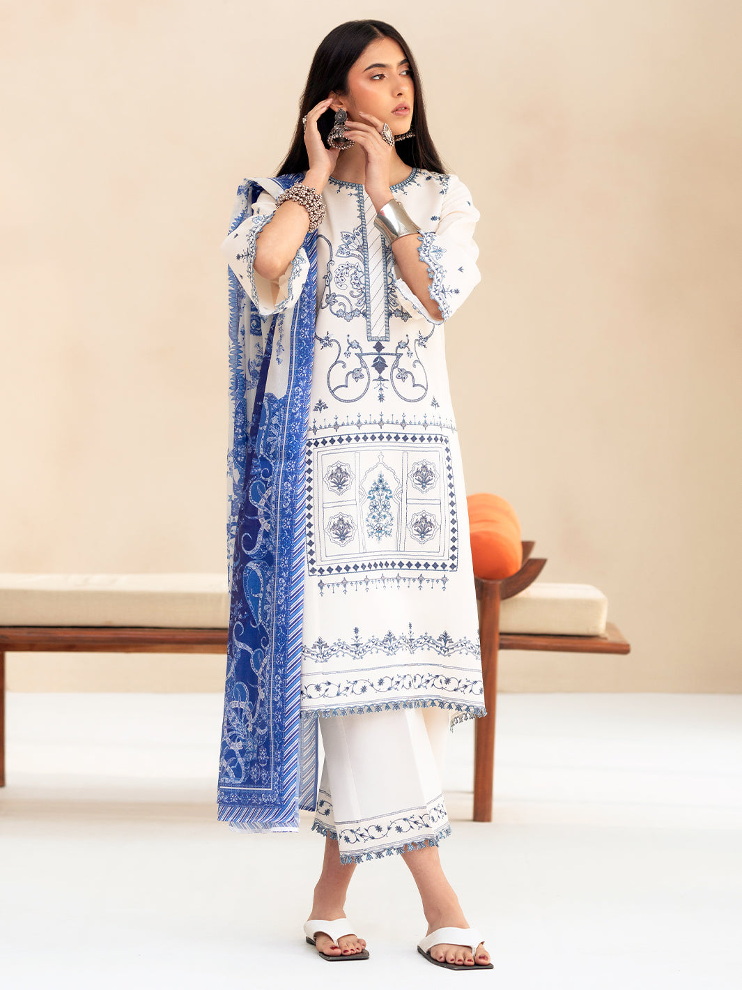 Bin Ilyas | Aaina Summer Edit 25 | 85 - B by Bin Ilyas - Designer Dress - Type: Ladies Clothes - Available at Libayah - 100% Original