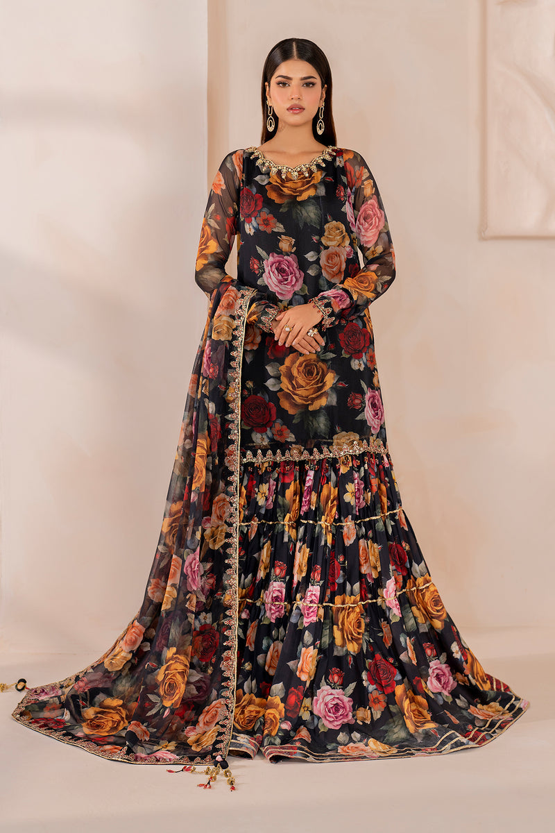 Baroque | Formal Collection | CHIFFON UF-707 by Baroque - Designer Dress - Type: Ladies Clothes - Available at Libayah - 100% Original