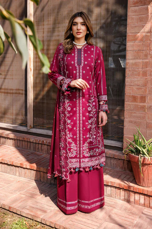 Farasha | Kaavish Lawn 24 | GARNET GLAM by Farasha - Designer Dress - Type: Ladies Clothes - Available at Libayah - 100% Original