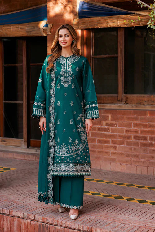 Farasha | Kaavish Lawn 24 | TEAL GARLAND by Farasha - Designer Dress - Type: Ladies Clothes - Available at Libayah - 100% Original