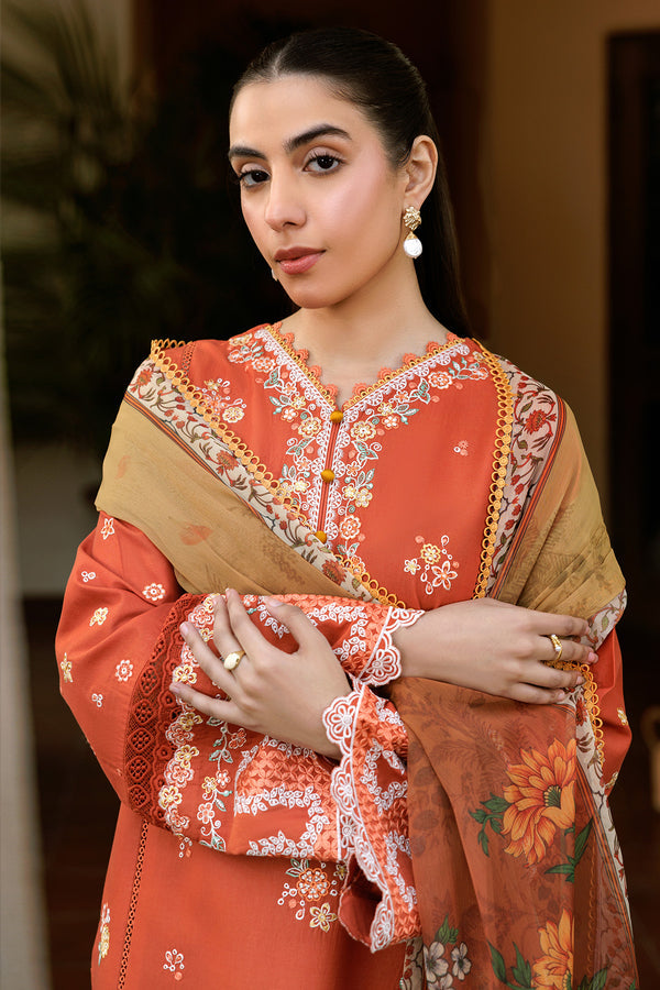 Farasha | Summer Weaves Embroidered Lawn | Orange Petal by Farasha - Designer Dress - Type: Ladies Clothes - Available at Libayah - 100% Original