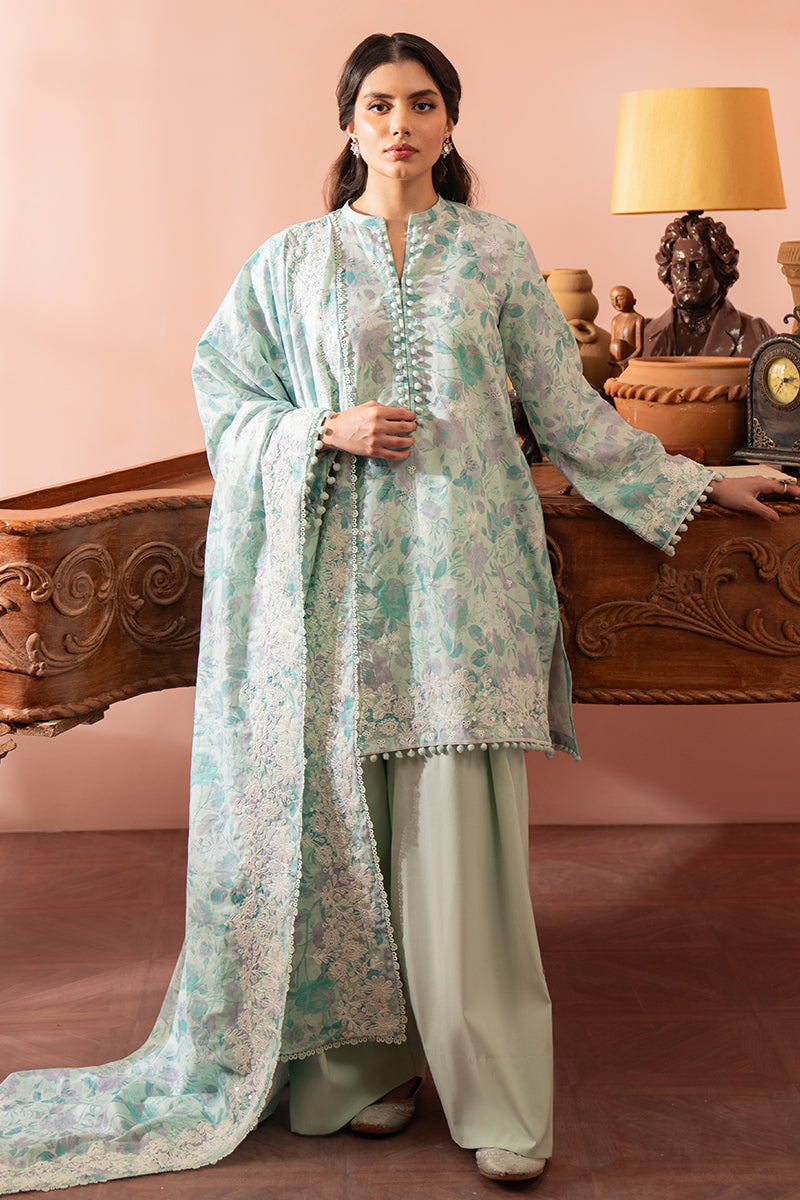 Cross Stitch | Cambric Lawn 24 | MINT HAZE by Cross Stitch - Designer Dress - Type: Casuals - Available at Libayah - 100% Original
