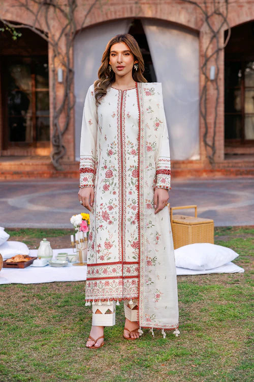 Farasha | Kaavish Lawn 24 | SURREAL WHITE by Farasha - Designer Dress - Type: Ladies Clothes - Available at Libayah - 100% Original