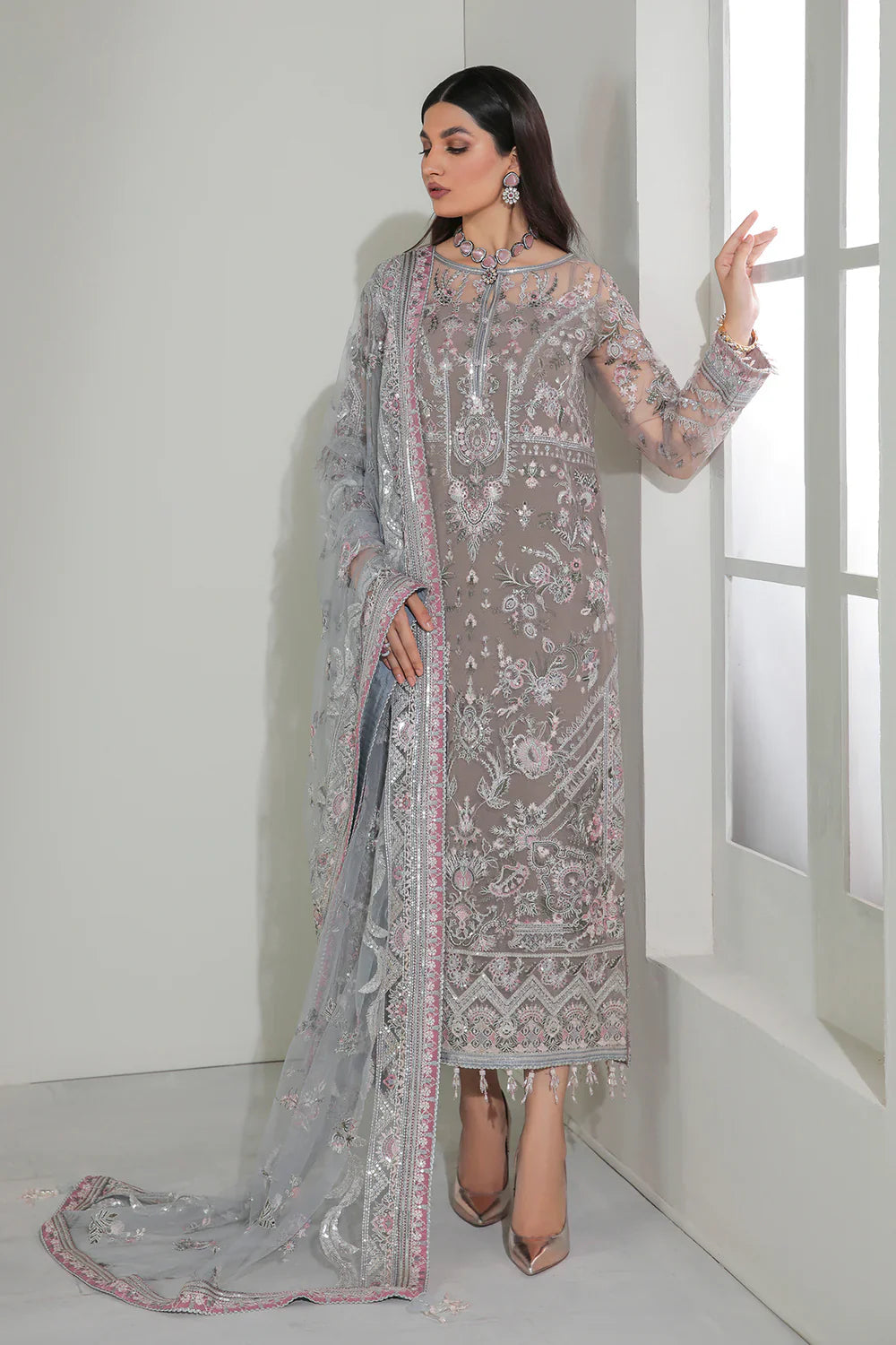 Baroque | Formals Collection | UF-184 by Baroque - Designer Dress - Type: Ladies Clothes - Available at Libayah - 100% Original